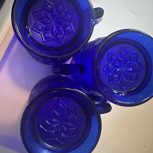 Mosser Glass Robin in Tree Cobalt Blue After Bryce Walker & Co. Set Of 3 (G10) - Picture 8 of 8